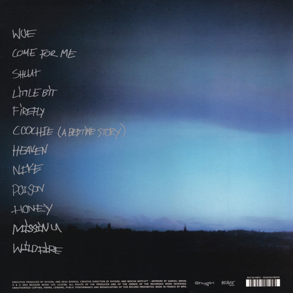 Shygirl - Nymph - Mint- LP Record 2022 Because Music Clear Blue Vinyl - Electronic / Garage House / Dance-pop / Hyperpop