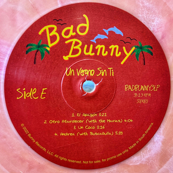 Bad Bunny - Un Verano Sin Ti - VG+ 3 LP Record 2022 Unofficial Color Vinyl - Reggaeton / Trap / Pop / Merengue (Copy) - Shuga Records