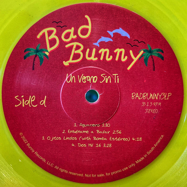 Bad Bunny - Un Verano Sin Ti - VG+ 3 LP Record 2022 Unofficial Color Vinyl - Reggaeton / Trap / Pop / Merengue (Copy) - Shuga Records