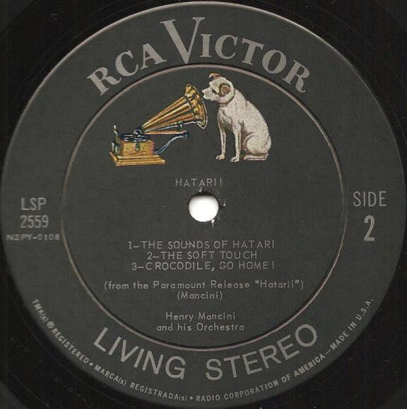 Henry Mancini - Hatari! (Music From The Motion Picture Score) - VG LP Record 1962 RCA Living Stereo Vinyl - Soundtrack - Shuga Records