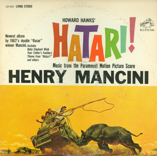 Henry Mancini - Hatari! (Music From The Motion Picture Score) - VG LP Record 1962 RCA Living Stereo Vinyl - Soundtrack - Shuga Records