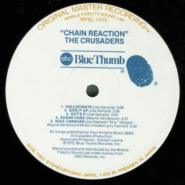 The Crusaders - Chain Reaction (1975) - VG+ LP Record 1978 Original Master Recording Mobile Fidelity Sound Lab Japan Vinyl - Funk / Disco / Jazz-Funk - Shuga Records