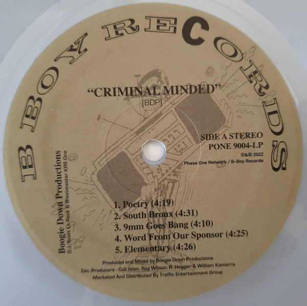 Boogie Down Productions - Criminal Minded (1987) - VG+ LP Record Store Day Essentials 2022 B-Boy USA RSD Metallic Silver Vinyl - Hip Hop (Copy) - Shuga Records