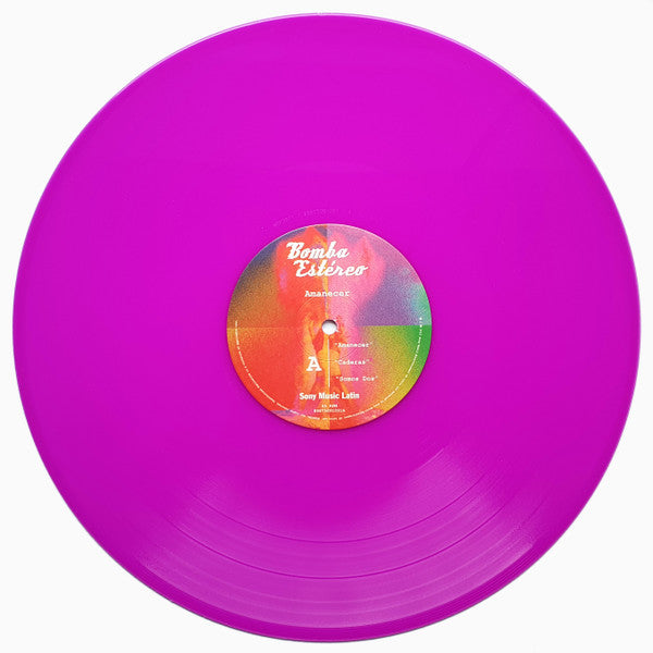 Bomba Estereo - Amanecer (2015) - Mint- 2 LP Record 2022 Sony Pink/Purple Translucent Vinyl & Poster - Latin / Cumbia / Dance-Pop - Shuga Records