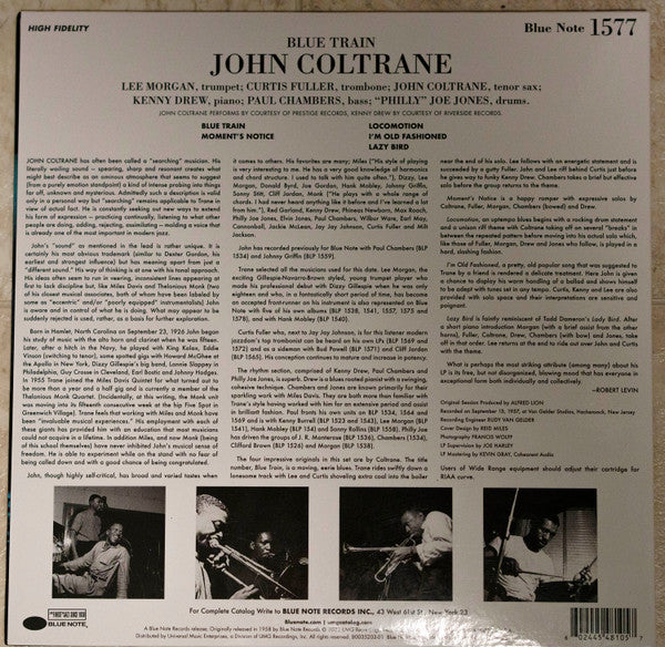 John Coltrane - Blue Train (1957) - New LP Record 2022 Blue Note Tone Poet Series 180 gram Mono Vinyl - Jazz / Hard Bop - Shuga Records