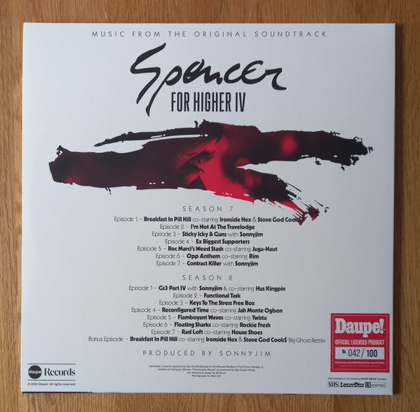 Vic Spencer & Sonnyjim - Spencer For Higher IV (Seasons 7 & 8) - Mint- LP Record 2022 Daupe! UK Red Vinyl & Numbered - Hardcore Hip-Hop - Shuga Records