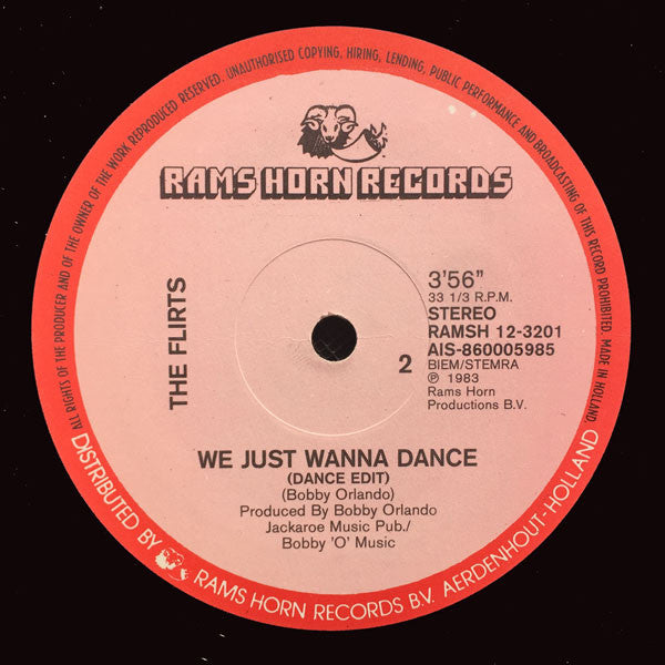 The Flirts - Calling All Boys - VG- (LOW GRADE) 12" Single Record 1983 Rams Horn USA Original RARE Vinyl - Synth-pop / Hi NRG - Shuga Records
