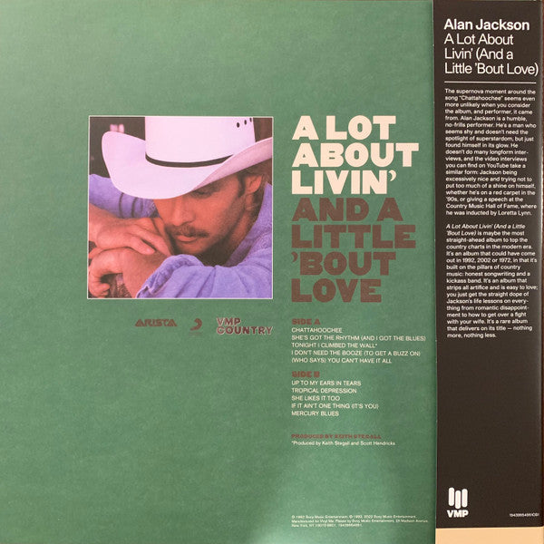 Alan Jackson - A Lot About Livin' (And A Little 'Bout Love) (1992) - Mint- LP Record 2022 Vinyl Me Please Club Arista Blue 180 gram Vinyl - Country - Shuga Records