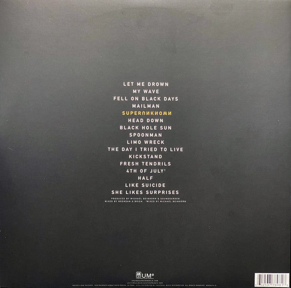 Soundgarden - Superunknown (1994) - New 2 LP Record 2022 A&M 180 gram Vinyl - Alternative Rock / Grunge