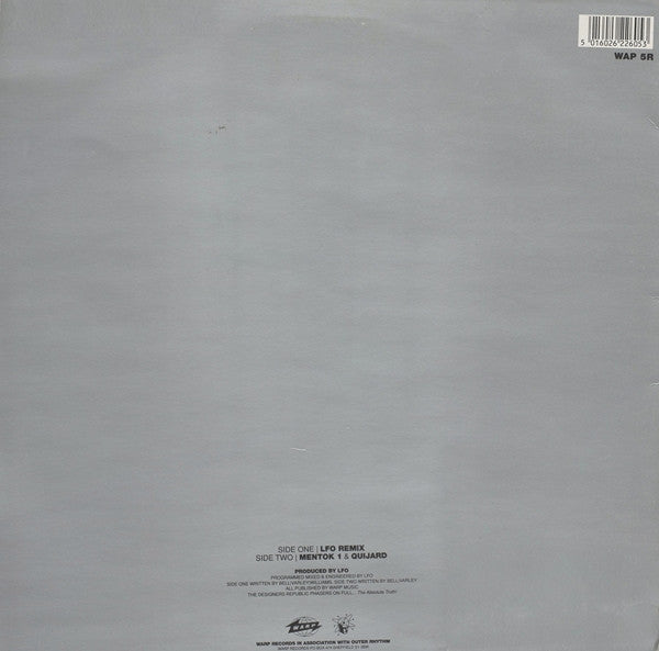 LFO - LFO Remix - VG+ 12" Single Record 1990 Warp Outer Rhythm UK Vinyl - House / Techno / Bleep - Shuga Records