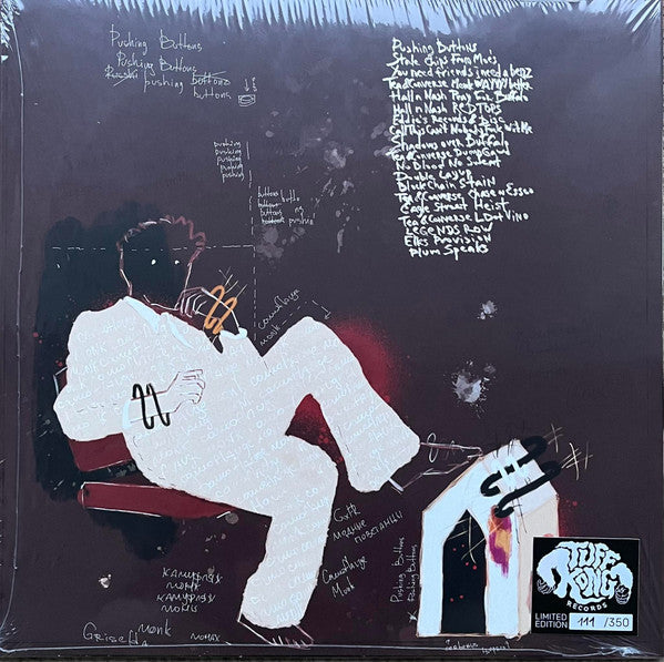 Camoflauge Monk - Pushing Buttons - Mint- LP Record 2022 Tuff Kong Italy Pink / Black Vinyl & Numbered - Hip Hop / Instrumental - Shuga Records