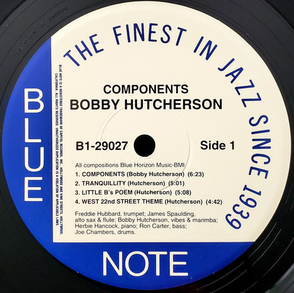 Bobby Hutcherson - Components (1966) - Mint- LP Record 1994 Blue Note USA 180 gram Vinyl - Avant-garde Jazz / Post Bop - Shuga Records