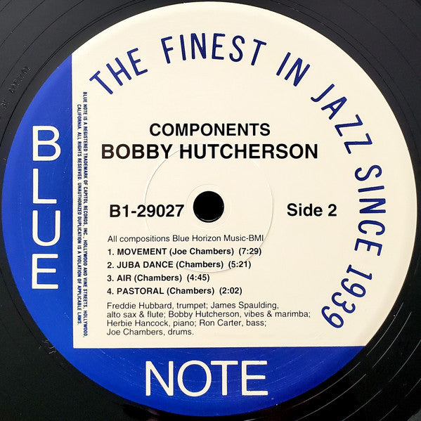 Bobby Hutcherson - Components (1966) - Mint- LP Record 1994 Blue Note USA 180 gram Vinyl - Avant-garde Jazz / Post Bop - Shuga Records