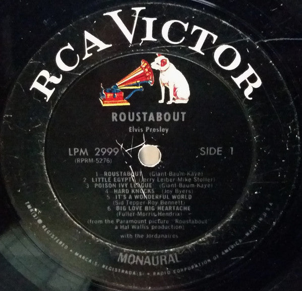 Elvis Presley - Roustabout (1964) - VG LP Record 1965 RCA USA Mono Original Vinyl - Rock & Roll / Soundtrack - Shuga Records