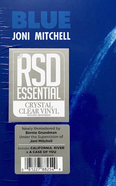 Joni Mitchell - Blue (1971 ) - New LP Record 2022 Reprise RSD Essentials Crystal Clear Vinyl - Soft Rock / Folk Rock - Shuga Records