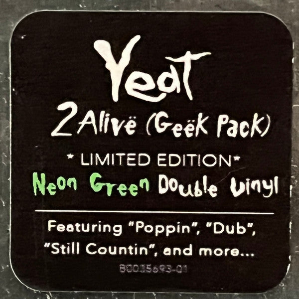Yeat - 2 Alivë (Geëk Pack) - New 2 LP Record 2022 Geffen Field Trip Neon Leaf Green Vinyl - Hip Hop / Trap - Shuga Records
