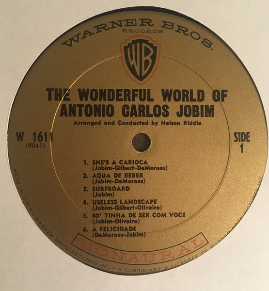 Antonio Carlos Jobim - The Wonderful World Of Antonio Carlos Jobim - VG+ LP Record 1965 Warner Mono Vinyl - Jazz / Bossa Nova / Samba