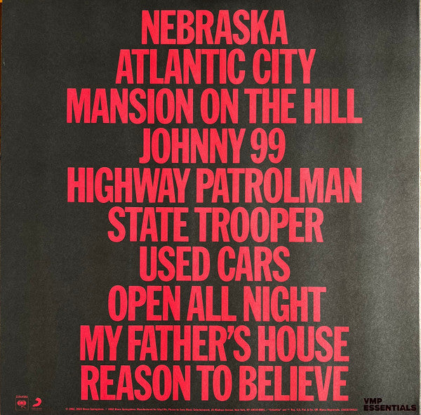 Bruce Springsteen - Nebraska (1982) - New LP Record 2022 Columbia Vinyl Me Please Black Smoke 180 gram Vinyl & Art Print - Pop Rock / Acoustic