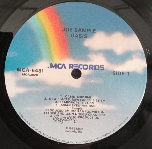 Joe Sample - Oasis - Mint- LP Record 1985 MCA USA Vinyl - Jazz / Soul-Jazz / Jazz-Funk - Shuga Records