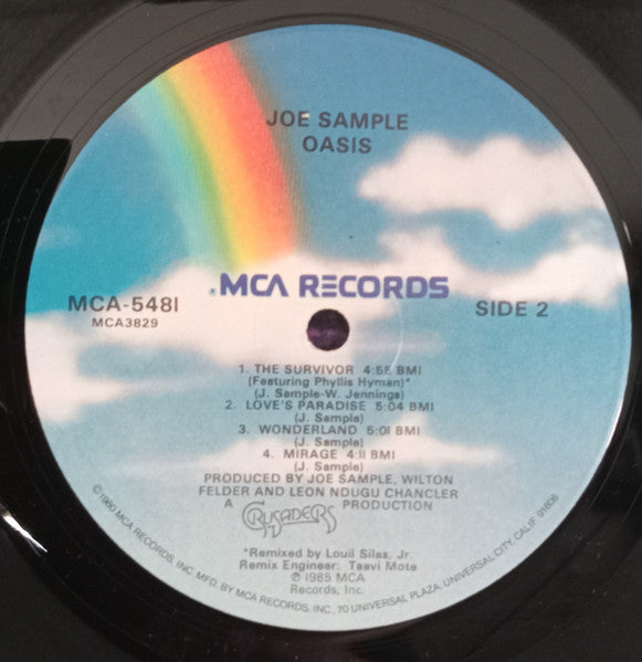 Joe Sample - Oasis - Mint- LP Record 1985 MCA USA Vinyl - Jazz / Soul-Jazz / Jazz-Funk - Shuga Records