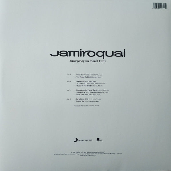 Jamiroquai - Emergency On Planet Earth (1993) - New 2 LP Record 2022 Sony Clear 180 gram Vinyl - Electronic / Acid Jazz / Disco / Funk - Shuga Records