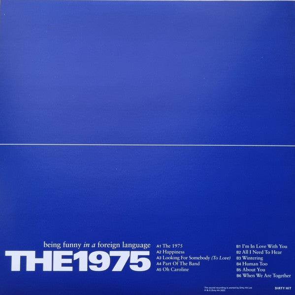 The 1975 - Being Funny In A Foreign Language - New LP Record 2022 Dirty Hit USA Blue Galaxy Vinyl - Pop Rock / Indie Rock - Shuga Records