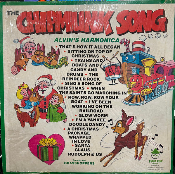 The Grasshoppers - The Chipmunk Song - VG+ LP Record 1978 Peter Pan USA Vinyl - Holiday / Children's - Shuga Records