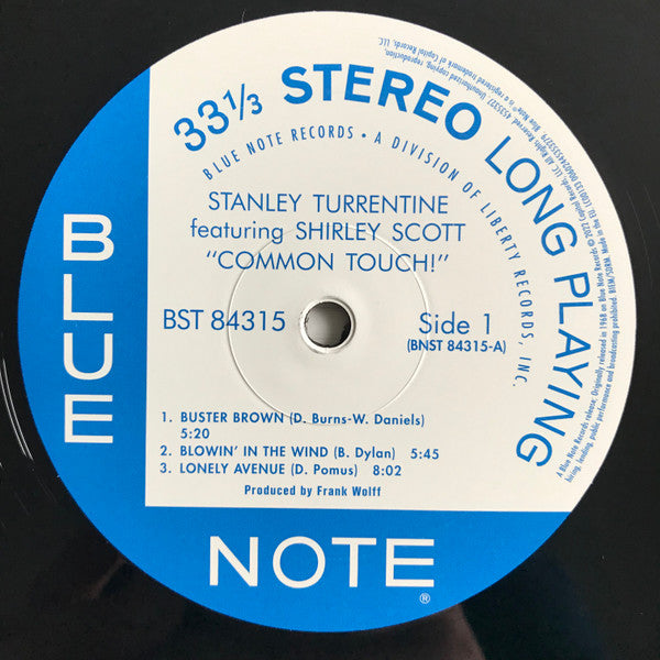 Stanley Turrentine Featuring Shirley Scott - Common Touch (1968) - New LP Record 2022 Blue Note 180 gram Vinyl - Jazz / Hard Bop / Soul-Jazz - Shuga Records