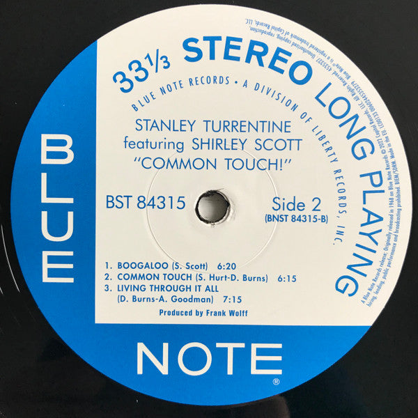 Stanley Turrentine Featuring Shirley Scott - Common Touch (1968) - New LP Record 2022 Blue Note 180 gram Vinyl - Jazz / Hard Bop / Soul-Jazz - Shuga Records