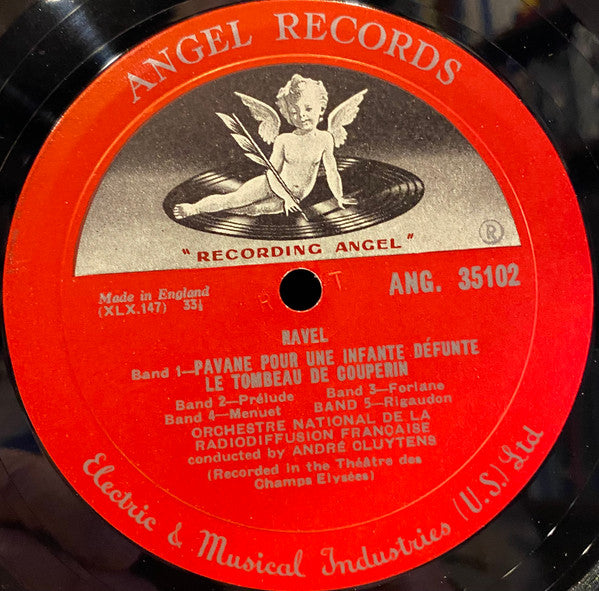 André Cluytens – Pavane Pour Une Infante Defunte - Ravel : Le Tombeau De Couperin / Boler - VG+ LP Records 1957 Angel USA/UK Mono Vinyl - Classical - Shuga Records