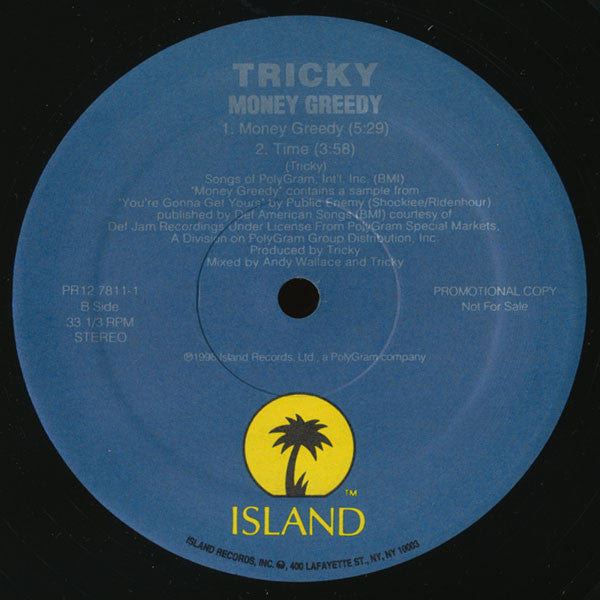 Tricky - Broken Homes / Money Greedy / Time - EP Record 1998 Island USA Promo Vinyl - Electronic / Trip Hop / Abstract - Shuga Records