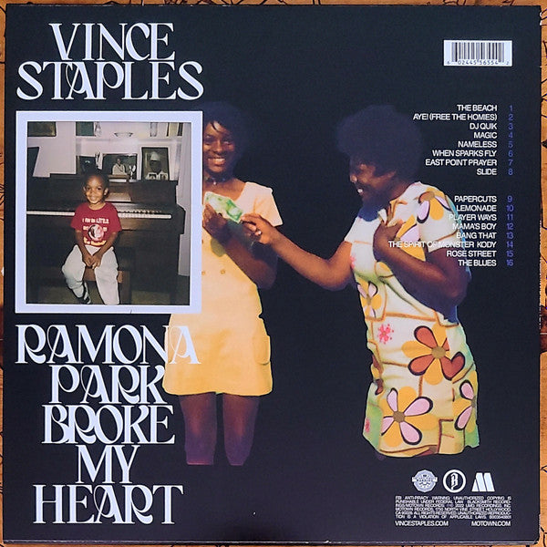 Vince Staples - Ramona Park Broke My Heart - Mint- LP Record 2022 Blacksmith Motown Vinyl & Insert - Hip Hop - Shuga Records