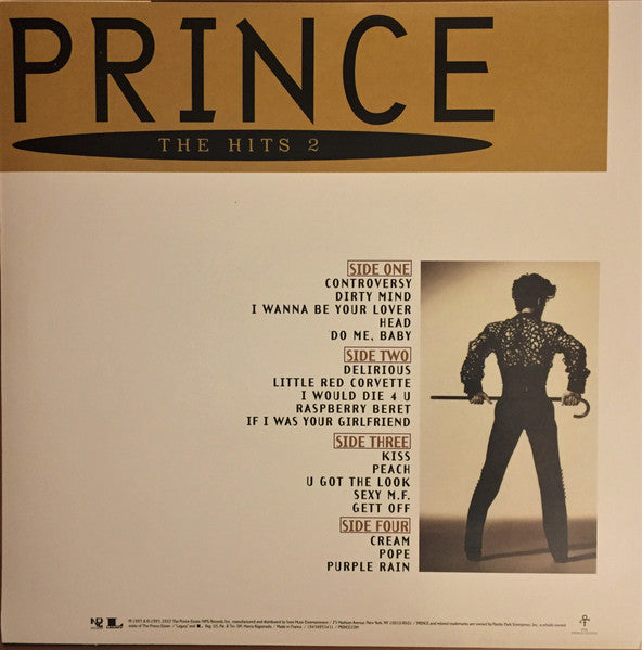 Prince - The Hits 2 (1993) - New 2 LP Record 2024 NPG Paisley Park Vinyl - Synth-pop / Funk / Minneapolis Sound - Shuga Records