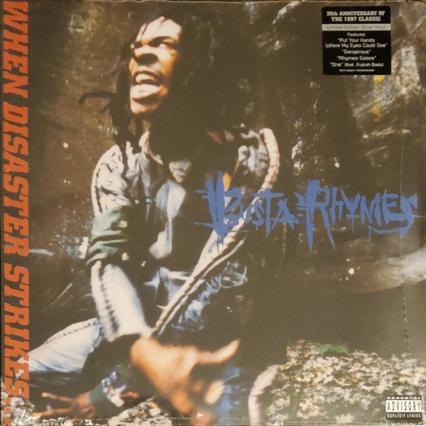 Busta Rhymes - When Disaster Strikes... (1997) - New 2 LP Record 2022 Elektra Silver Vinyl - Hip Hop - Shuga Records