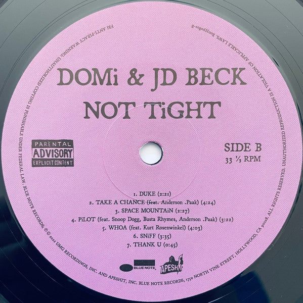 Domi & JD Beck - Not Tight - Mint- LP Record 2022 Blue Note 180 gram Vinyl - Jazz / Fusion / Funk