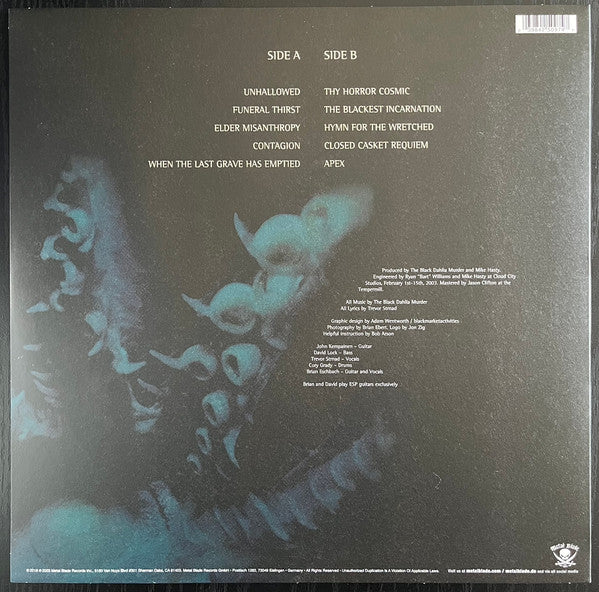 The Black Dahlia Murder - Unhallowed (2003) - New LP Record 2023 Metal Blade Germany Dark Turquoise Vinyl - Metal - Shuga Records