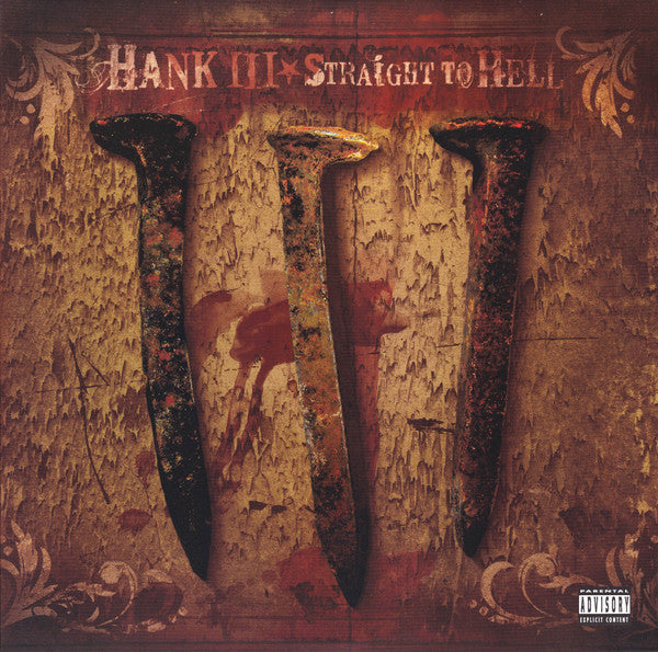 Hank III - Straight To Hell (2006) - Mint- 2 LP Record 2022 Bruc USA Blood Splatter Red vinyl & Poster - Country - Shuga Records