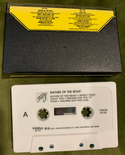 Livingston Fury - Nature of the Beast - VG+ Cassette 1987 Vision USA White Tape - Hard Rock / Heavy Metal / Pop Rock - Shuga Records