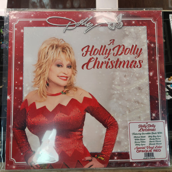 Dolly Parton - A Holly Dolly Christmas - Mint- LP Record 2020 Butterfly 12Tone Music Red Vinyl - Christmas / Holiday - Shuga Records