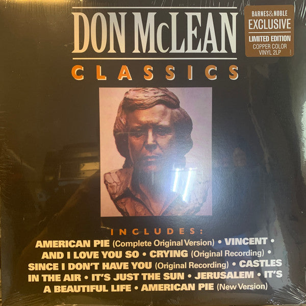Don McLean - Classics (1992) - New 2 LP Record 2022 Curb Barnes & Noble Exclusive Copper Vinyl - Pop Rock / Soft Rock / Folk Rock - Shuga Records