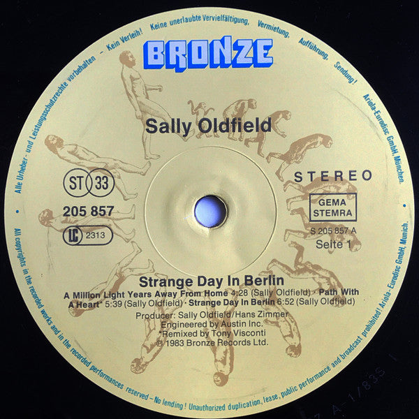 Sally Oldfield - Strange Day In Berlin - VG+ LP Record 1983 Bronze Germany Vinyl - Pop Rock / Folk Rock - Shuga Records