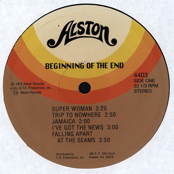 Beginning Of The End - Beginning Of The End (1976) - Mint- (VG cover) LP Record 2000 ALSTON USA RARE Vinyl - Funk / Soul / Disco