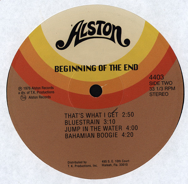 Beginning Of The End - Beginning Of The End (1976) - Mint- (VG cover) LP Record 2000 ALSTON USA RARE Vinyl - Funk / Soul / Disco