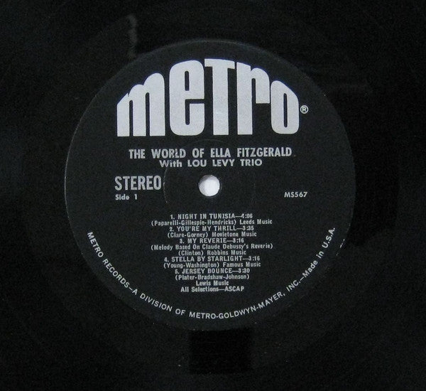 Ella Fitzgerald With Lou Levy Trio – The World Of Ella Fitzgerald - VG+ LP Record 1966 Metro Vinyl - Vocal Jazz / Swing - Shuga Records