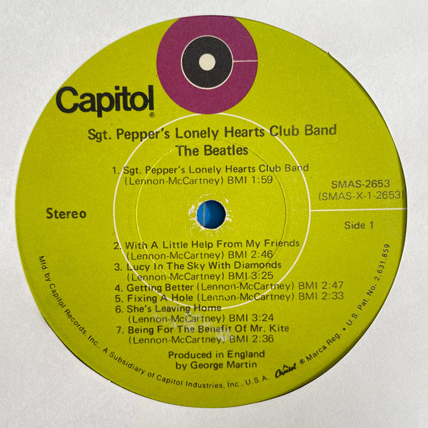 The Beatles - Sgt. Pepper's Lonely Hearts Club Band (1967) - VG LP Record 1969 Capitol USA Green Label Vinyl - Pop Rock / Psychedelic Rock - Shuga Records