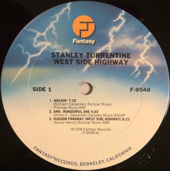 Stanley Turrentine - West Side Highway - VG+ LP Record 1978 Fantasy USA Vinyl - Jazz-Funk / Smoth Jazz / Smooth Jazz - Shuga Records