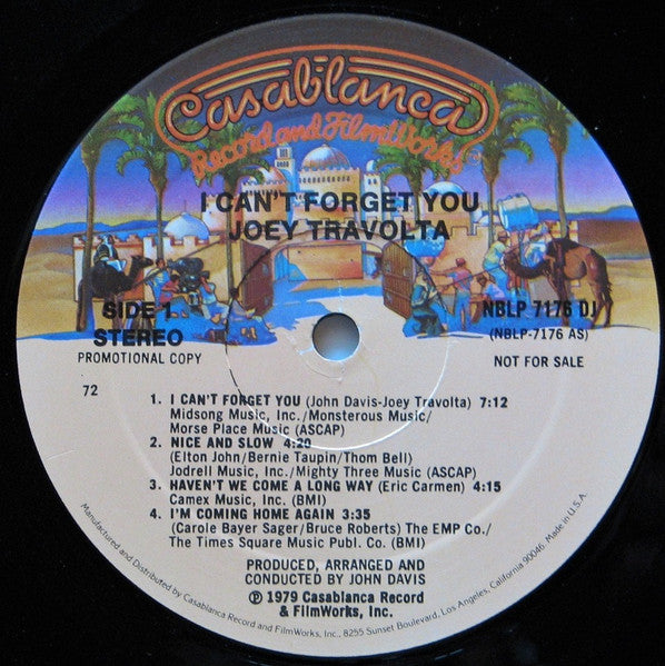 Joey Travolta - I Can't Forget You - Mint- LP Record 1979 Casablanca USA Promo Vinyl - Pop / Disco / Downtempo - Shuga Records
