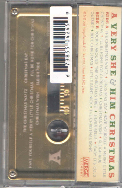 She & Him - A Very She & Him Christmas (2011) - New Cassette 2022 Merge Gold Tape - Pop / Holiday - Shuga Records