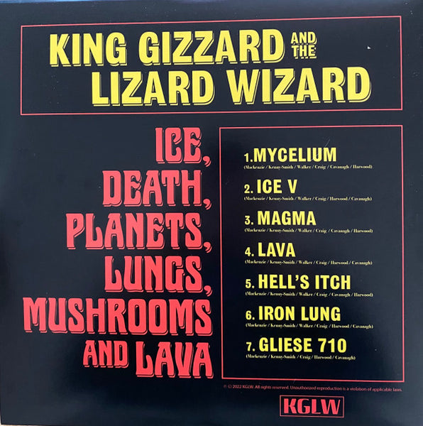 King Gizzard And The Lizard Wizard - Ice, Death, Planets, Lungs, Mushrooms And Lava - New 2 LP Record 2022 KGLW Recycled Black Wax Vinyl - Psychedelic Rock - Shuga Records