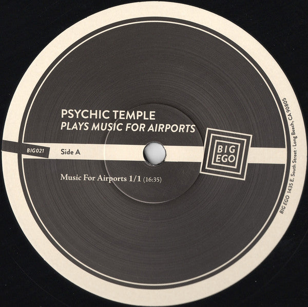 Psychic Temple - Plays Music For Airports (2016) - Mint- LP Record 2022 Big Ego USA Vinyl & Numbered - Avant-garde Jazz - Shuga Records